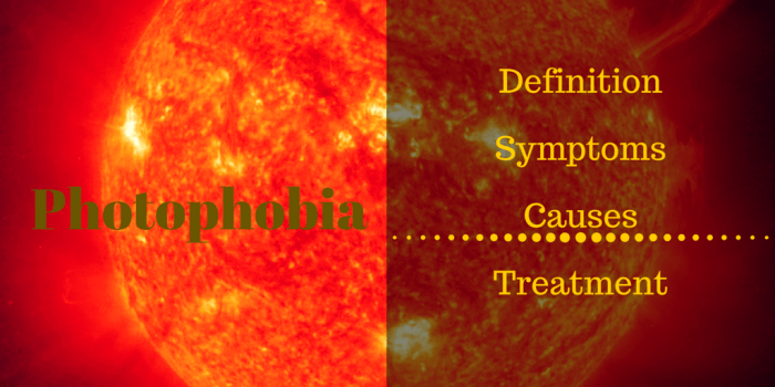 Photophobia causes