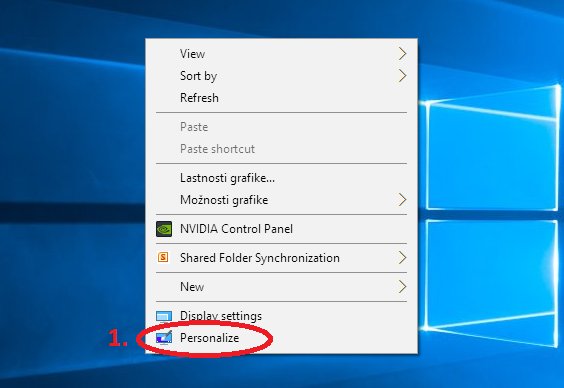 Windows 10 change colors desktop right click menu