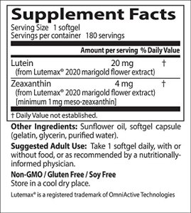 Lutein-zeaxanthin-meso-zeaxanthin eye supplement_doctors best Lutein_Supplement Facts