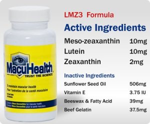 Lutein-zeaxanthin-meso-zeaxanthin eye supplement_MacuHealth_Supplement Facts