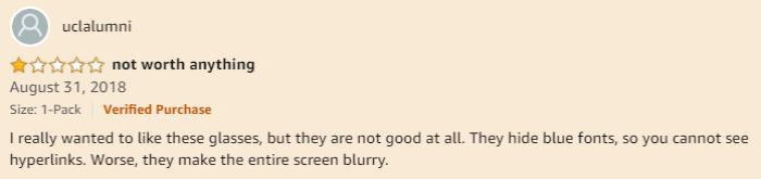 Eye strain screen filter amazon review - Skyper color distortion acuity loss