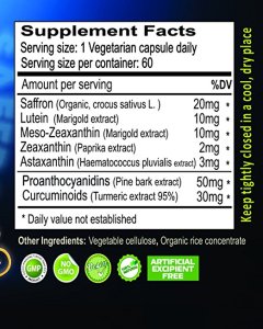 Lutein-zeaxanthin-meso-zeaxanthin eye supplement_Exir Vision Max 20-20_Supplement facts new june-2018
