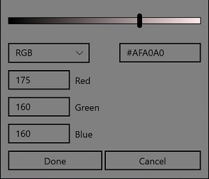 Windows 10 change colors Personalize-Colors-High contrast using RGB or HEX codes
